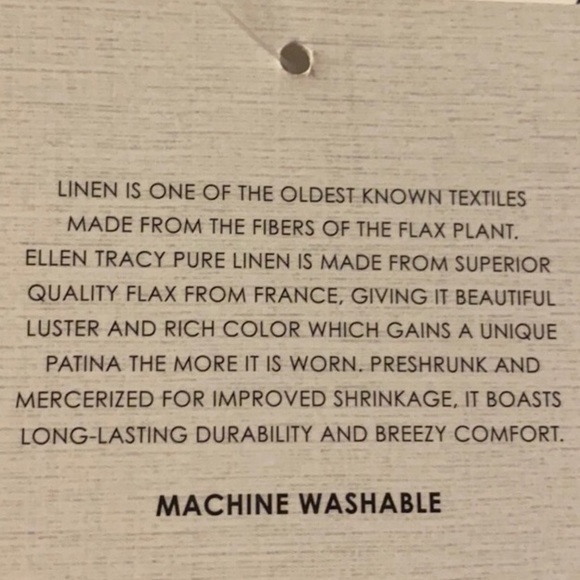 *Sold* Ellen Tracy Pure Linen Capri Pants - Picture 8 of 12